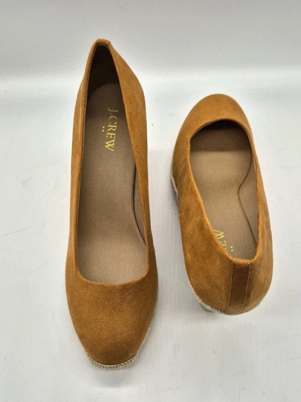 J. Crew Shoes Women’s Espadrille Wedges Sueded Size 7 Pale Clay Brown Shoes - Picture 4 of 13